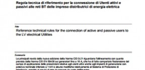 Pubblicate le varianti V2 alle norme CEI 0-16 e CEI 0-21: gli UPS non sono sistemi di accumulo (SdA)